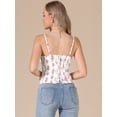 thumbnail image 3 of DARING DIVA Women's Floral Tank Tops Going Out Spaghetti Strap Top Crop Camisole M White, 3 of 6