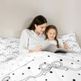thumbnail image 5 of Homewish Cartoon Bow Knot 2pcs Bedding Comforter Set For Female Teens Adults,Dreamy Princess Twin Comforter Sets,Black White Breathable Bedding Set,Polka Dots Home Decor,Reversible, 5 of 8