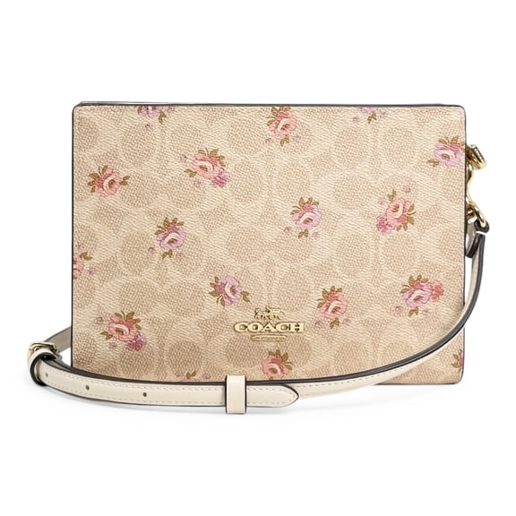 Coach Women's Slim Crossbody Bag In Signature Canvas With Floral Print