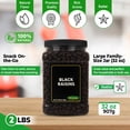 thumbnail image 2 of Black Raisins – Naturally Dried Whole Fruit Snack for Lunch Bags, Snack Packs & Trail Mix – Perfect for EBT Eligible Food Items, Kids Snacks & On-the-Go Cravings – 2lb, 2 of 5