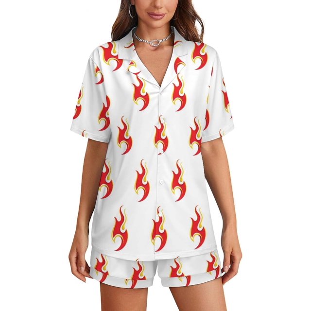 Sdmnsg-T Chicken And Rooster Women Pajama Set Short Sleeve Comfy Pjs Sets 2 Piece Lounge Set