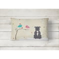 thumbnail image 2 of Carolines Treasures BB2518PW1216 Christmas Presents between Friends Bull Terrier - Blue Canvas Fabric Decorative Pillow,, 2 of 3