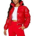 thumbnail image 2 of Munlar Trench Coats For Women,Women Winter Short Stand Collar Warm Coat Hooded Jacket Slim Winter Outwear Coat, 2 of 4