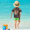 thumbnail image 6 of BZSMCE Summer T-shirt Sunscreen Lioness in Floral Setting Pattern Swim Tops, 6 of 6