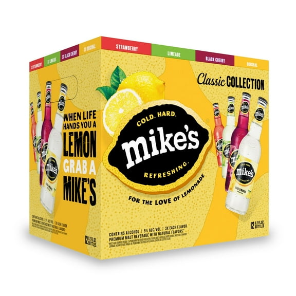Mike's Harder Lemonade Variety Pack, 12 Pack, 12 fl oz Cans, 8% ABV ...
