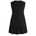 thumbnail image 5 of Gibobby Mujeres Sleeveveless Loose Tank V Cuck Straps Casual Flowy Tunic Camis Top(Negro,XG), 5 of 5