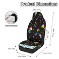 thumbnail image 6 of POLERO Rainbow Mushroom Music Front Automobile Seat Cover, Set of 2 Polyester Stretchy Seat Protector for Car Interior Accessories, 6 of 12
