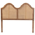 thumbnail image 1 of Baxton Studio Tête de Lit Arquée en Bois Finition Noyer et Rotin Taille King, 1 of 8