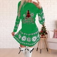 thumbnail image 2 of Vestidos de Navidad Para Mujer Vestido de Manga Larga Con Dobladillo Con Volantes Y Cuello Redondo Con Estampado Navideño Informal Odeerbi ODB200138, 2 of 5