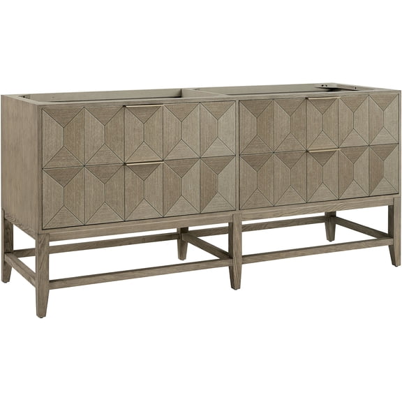 James Martin Vanities D100-V72-M-PBO Emmeline 72" Free Standing Double Basin Acacia Wood