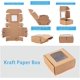 thumbnail image 5 of 30 cajas cuadradas de papel kraft marrón de 6,35 x 6,35 x 3 cm (2,5 x 2,5 x 1,2 pulgadas) para dulces o regalos, con ventana transparente., 5 of 9