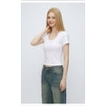 thumbnail image 4 of Womens Casual T Shirts Slim Fitted Tops Basic Tees Summer Gym Workout Clothes, 4 of 6