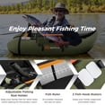 thumbnail image 6 of Spaco Inflatable Fishing Float Tube with Pump Storage Pockets and Fish Ruler, 6 of 10