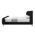 thumbnail image 4 of Aubreigh Bed Black Velvet Queen Upholstered Channel Tufted, 4 of 10
