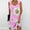 Pink, variant on AOOCHASLIY Ladies Dress Allover Print Daisy Vest Dress, Sleeveless Round Neck Vacation Dress, Women's Clothing