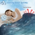 thumbnail image 3 of Sea Turtle Cooling Blanket, Lightweight Breathable Summer Throw Blanket with Double Sided Cold Effect, Coastal Blue Ombre Star Sky Picnic Beach Blankets Bed Sheet for Hot Sleepers 60"x80", 3 of 8