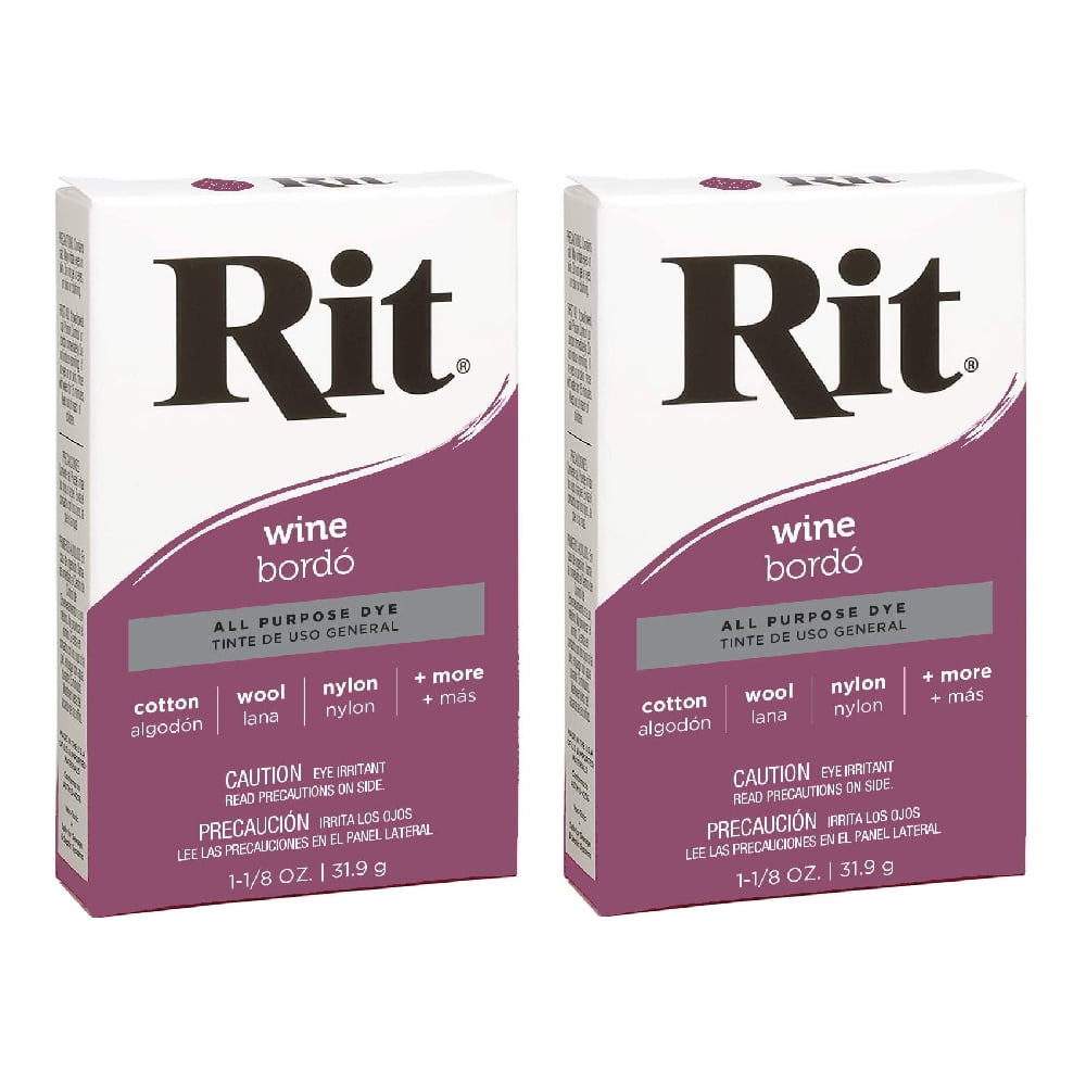 Rit All Purpose Powder Dye 1-1/8 oz Wine, 2 Pack