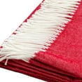 thumbnail image 5 of Scarlet Red Soft Acrylic Herringbone Throw Blanket, 5 of 5