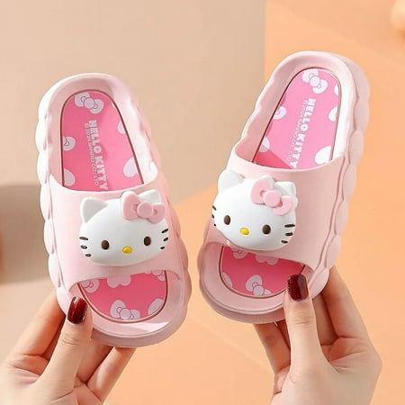 

LS LS Cartoon Sanrio Kids Adult Slippers Hello Kittys Cinnamoroll Mymelody Kuromi Kawaii Anime Sandals Summer Beach Shoes Anti Slip