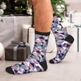 thumbnail image 7 of KLL Plaid Flamingo Print Cool Socks Men's Women's Crew Socks Funny Crazy Novelty Stockings, 7 of 7