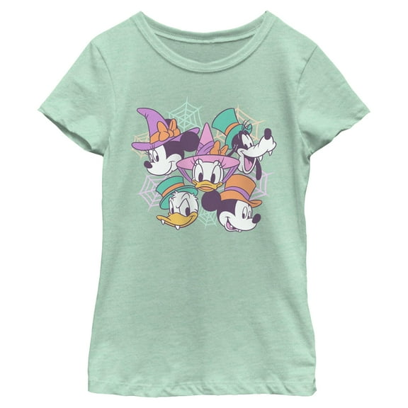 Girls Mickey & Friends Halloween Pop Group Portraits T Shirt