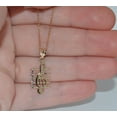 thumbnail image 4 of Precious Stars 14K Two-Tone Gold Unisex Diamond-cut Musical Clef Note Pendant with 16" Chain Necklace, 4 of 4