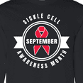 thumbnail image 4 of Inktastic Sickle Cell Awareness Month September with Red Ribbon Long Sleeve T-Shirt, 4 of 5
