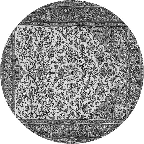 Ahgly Company Indoor Round Persian Gray Traditional Area Rugs, 6' Round