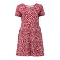 thumbnail image 3 of Ellos Plus Size Short Sleeve Fit & Flare Knit Dress, 3 of 3