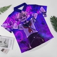 thumbnail image 4 of My Hero Academia Himiko Toga Casual Short Sleeve Shirt Lapel Collar Shirt Summer Beach Shirt 5XL, 4 of 8