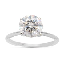Solitaire Style, 1 3/4 cttw 8MM Round Cut Lab Created Moissanite Diamond Engagement Ring For Women In 10K Solid White Gold (G-H Color, VVS1 Clarity, 1.75 Cttw)-4