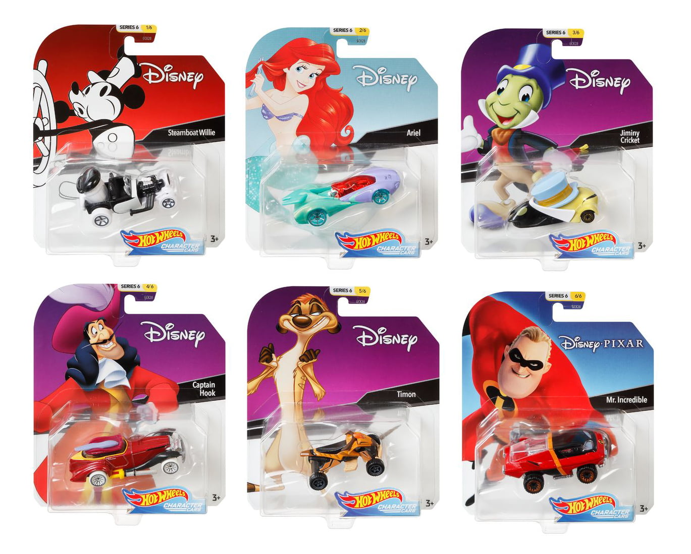Hot Wheels 2020 Disney Pixar Character Cars Series 6 Set
