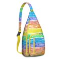 thumbnail image 1 of Aesthetic Sling Backpack - Fashion Forward Colorful Abstract Print Crossbody Bag, Multi-Pocket Organization, 1 of 3