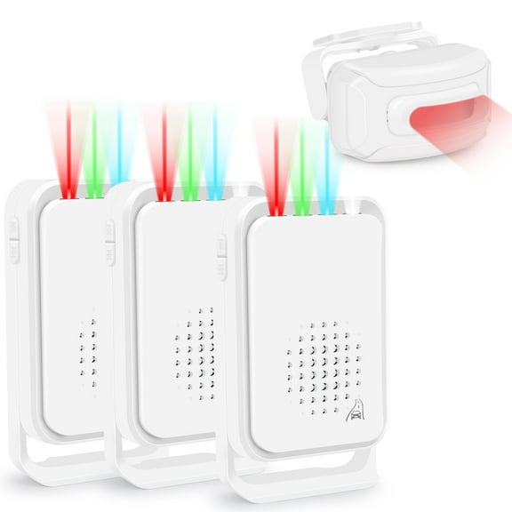 Greencycle Motion Sensor Alarm,Outdoor Door Alarm Waterproof,Mailbox Alarm,IP65,Anti-theft,Motion Detector with 900FT Long-Range Ringer,for Vehicle Entry and Exit Garage,3Receiver 1sensors