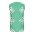 thumbnail image 4 of Vmvidoty Women's Floral Print Sleeveless Cardigan Loose Cover Up Casual Blouse Tops 2026 Green L, 4 of 7