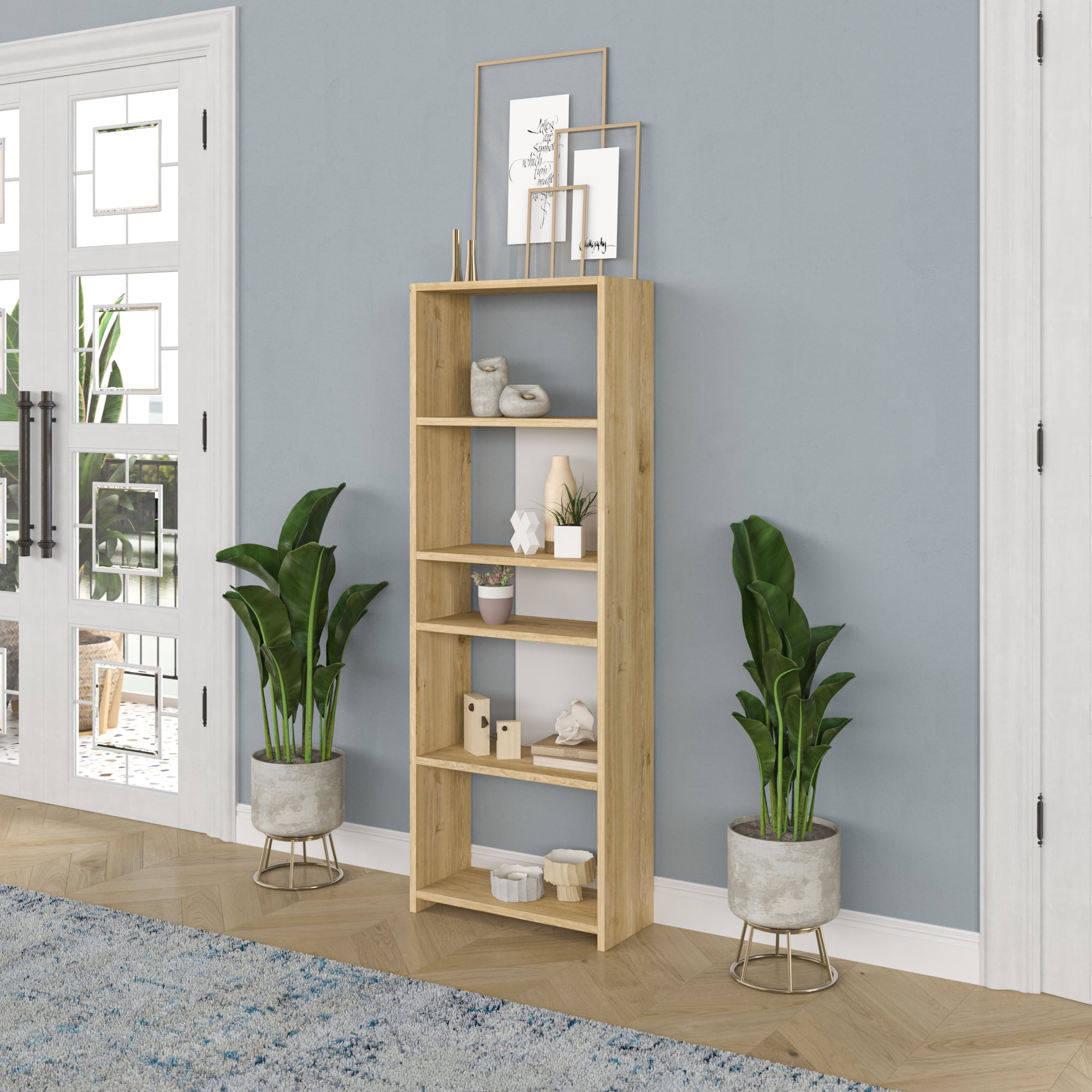 Ada Home Decor Diosp Multiple Tier Bookcase, Oak