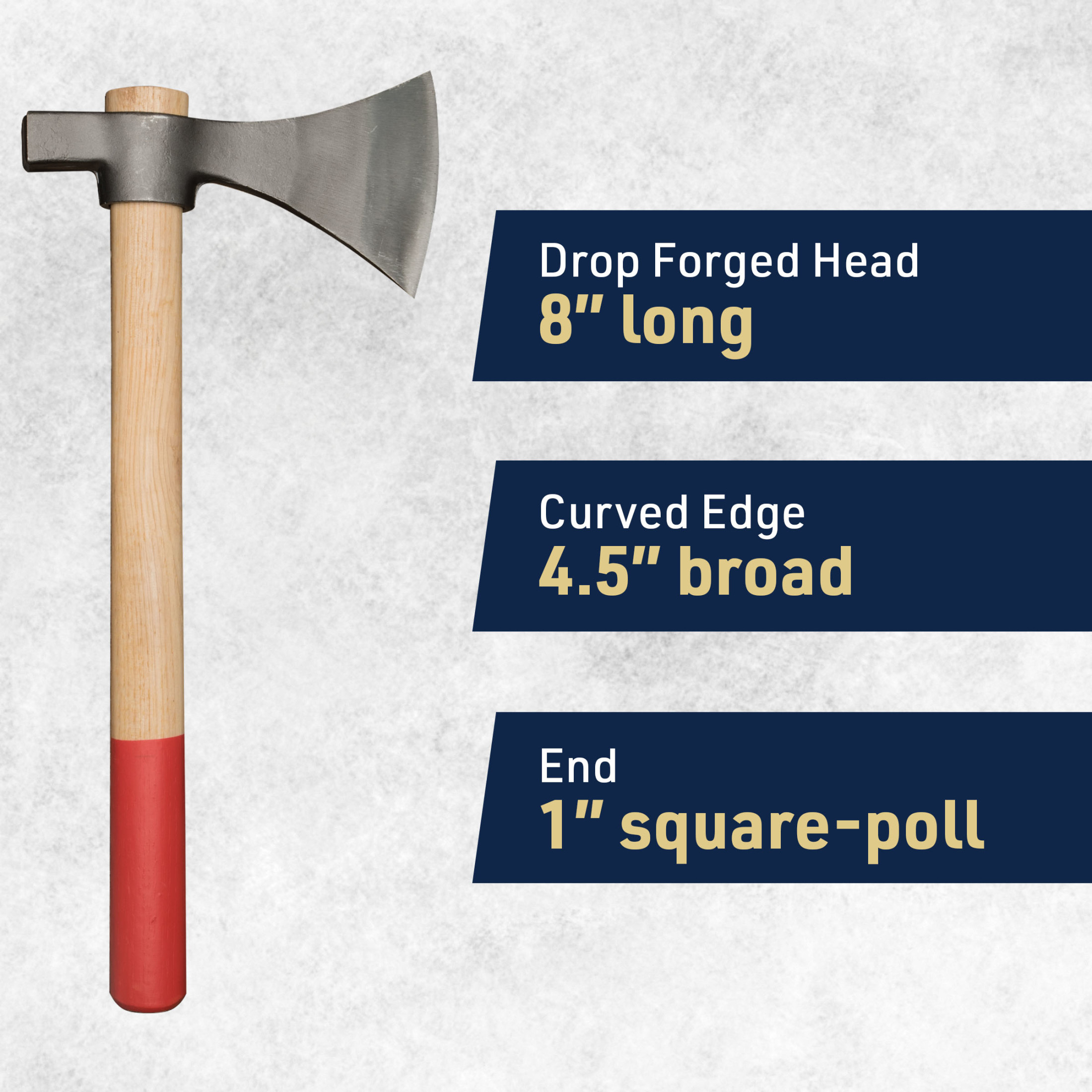 Kings County Tools Camping Hatchet Tomahawk Axe with Drop-Forged Carbon Steel Blade and Wood Handle