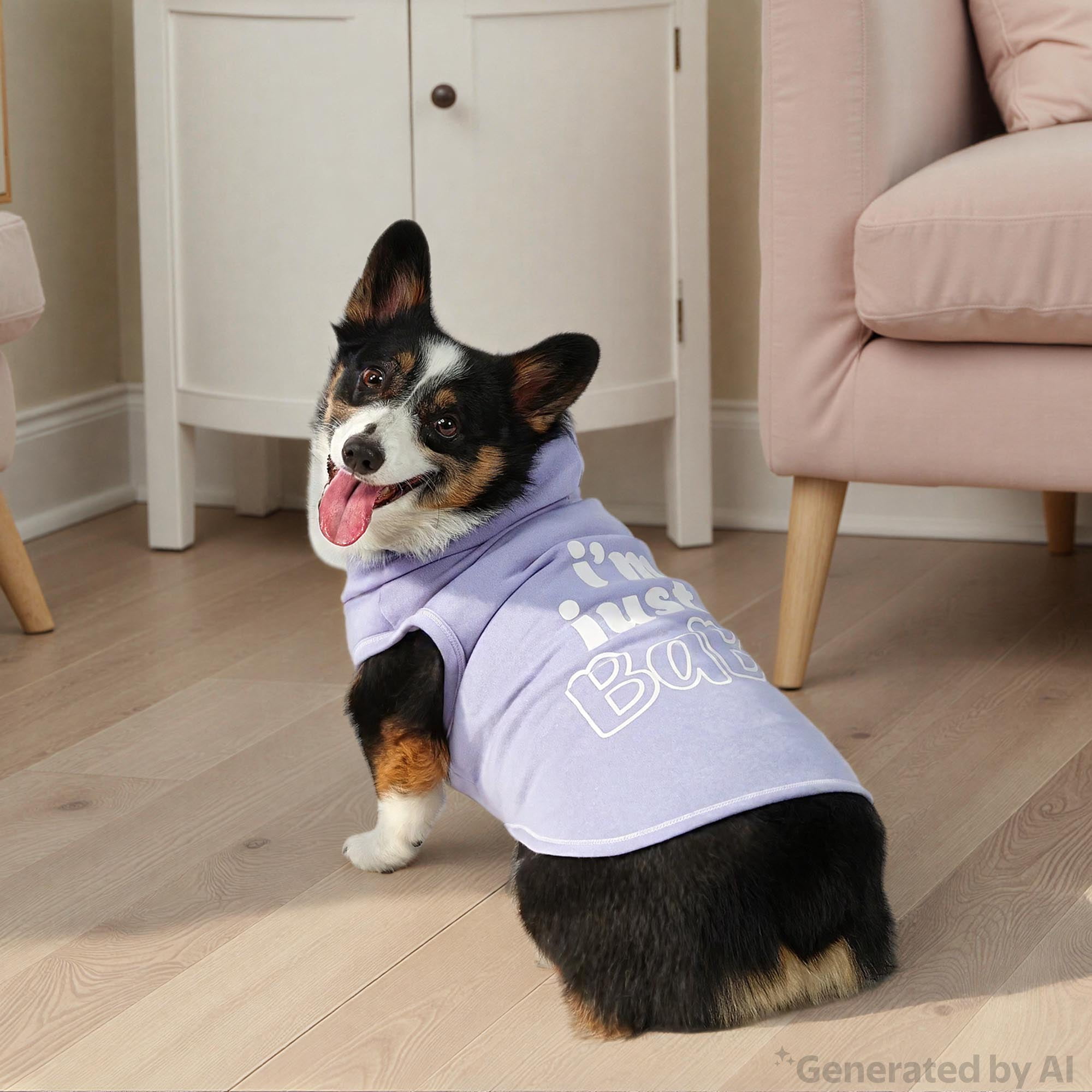Vibrant Life Easter I'm Just a Baby Hoodie for Dogs, Blue, M