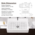 thumbnail image 7 of 33 Inch White Fireclay Farmhouse Sink, Reversible Workstation Farm Apron Front Sink with Accessories, 7 of 7
