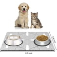 thumbnail image 2 of Dog Food Mat Absorbent Quick Dry Pet Feeding Mat Non-Slip Dog Mat for Food and Water Puppy Supplies Dog Accessories Dog Bowl Mat for Floors Waterproof(12"X20"), 2 of 6