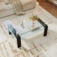 thumbnail image 4 of Taoruifang 39 Inch Tempered Glass Coffee Table 220 LBS Capacity Black, 4 of 19