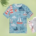 thumbnail image 4 of Nautical Sailing Boats Lighthouse Women's Short Sleeve Tops Casual Blouses T Shirt, 4 of 7
