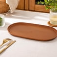 thumbnail image 4 of Szubyfq Fruit Serving Tray, Stackable Unbreakable Small Serving Plate, Durable Decorative Ellipse Platter for Kitchen Fruit Vegetables Desserts Cake Home Decor 9 x 5 Inch, 4 of 6