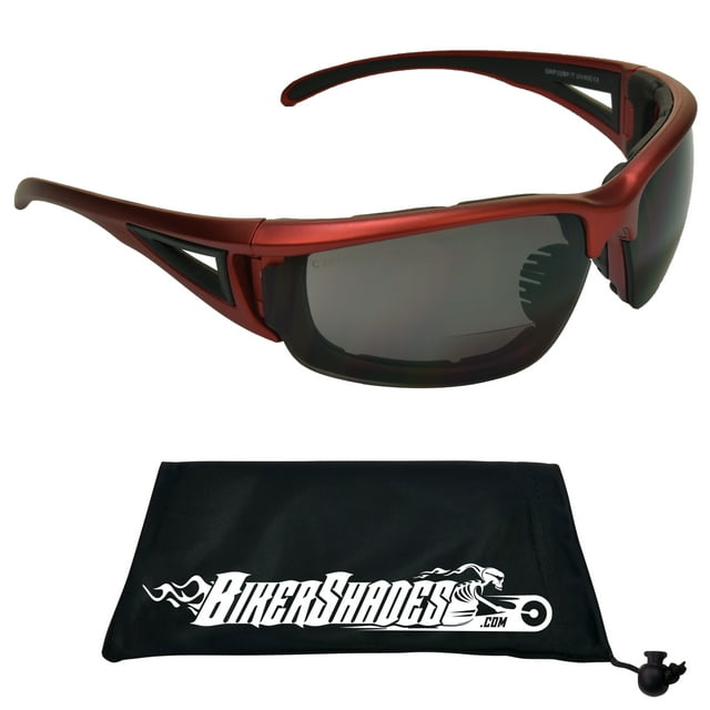 BIkershades Bifocal Safety Motorcycle Riding Foam Padded Sunglasses