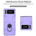 thumbnail image 5 of Allytech Case for Samsung Galaxy Z Flip 3 5G Released, Slim Thin All-Inclusive Hard PC Rugged Rotatable Ring Holder Support Car Mount Magnetic Stand Cover for Galaxy Z Flip 3 2021, Purple, 5 of 10
