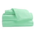 thumbnail image 4 of Comfy Bamboo World Series 90gsm 4pc Microfiber Bedsheets Sheet Set, Full Size Bed, Light Green, 4 of 5