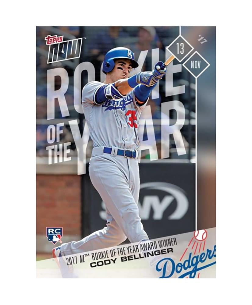 LA Dodgers 2017 NL Rookie of the Year Cody Bellinger (RC) MLB Topps NOW Card  - Walmart.com