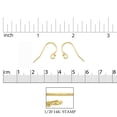 thumbnail image 2 of JewelrySupply Gold Filled Fish Hook Earring Wires with Loop and 2mm Bead (1 Pair of Gold Filled Earrings), 2 of 2