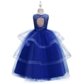 thumbnail image 2 of 4-14Y Girls Flower Dress Embroidery Cutout Back Pageant Prom Ball Gown, 2 of 7