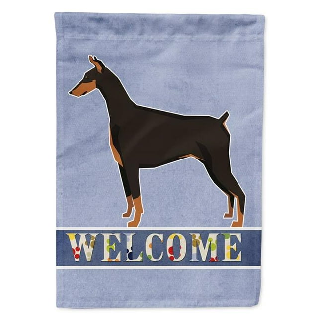 Carolines Treasures CK3594GF Doberman Pinscher Welcome Garden Size Flag